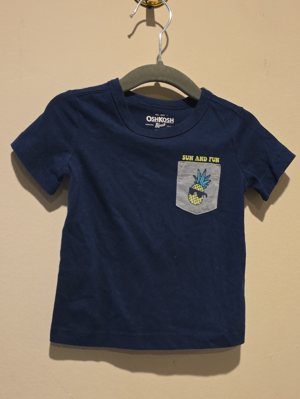 OshKosh B'gosh Navy 'Sun and Fun' Pocket Tee - Kids 12m
